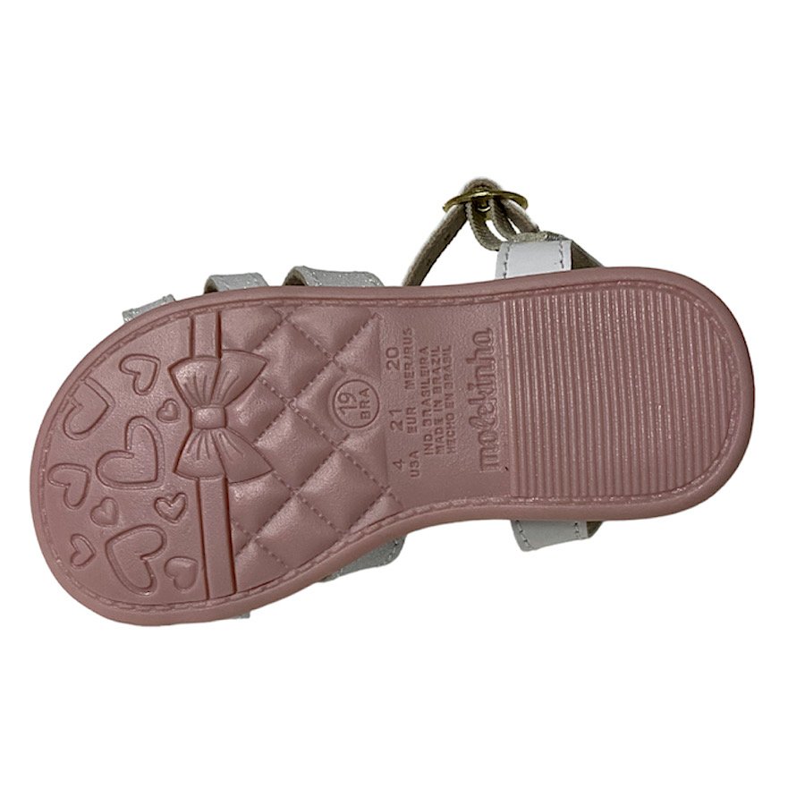 Sandália Molekinha com Glitter 2114263 - Infantil Branco 6