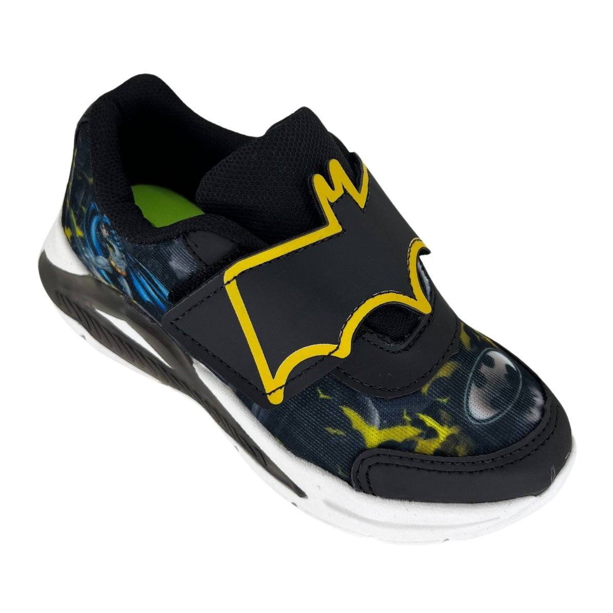 Tênis Led Velcro Personagens 2410 - Infantil Preto 1