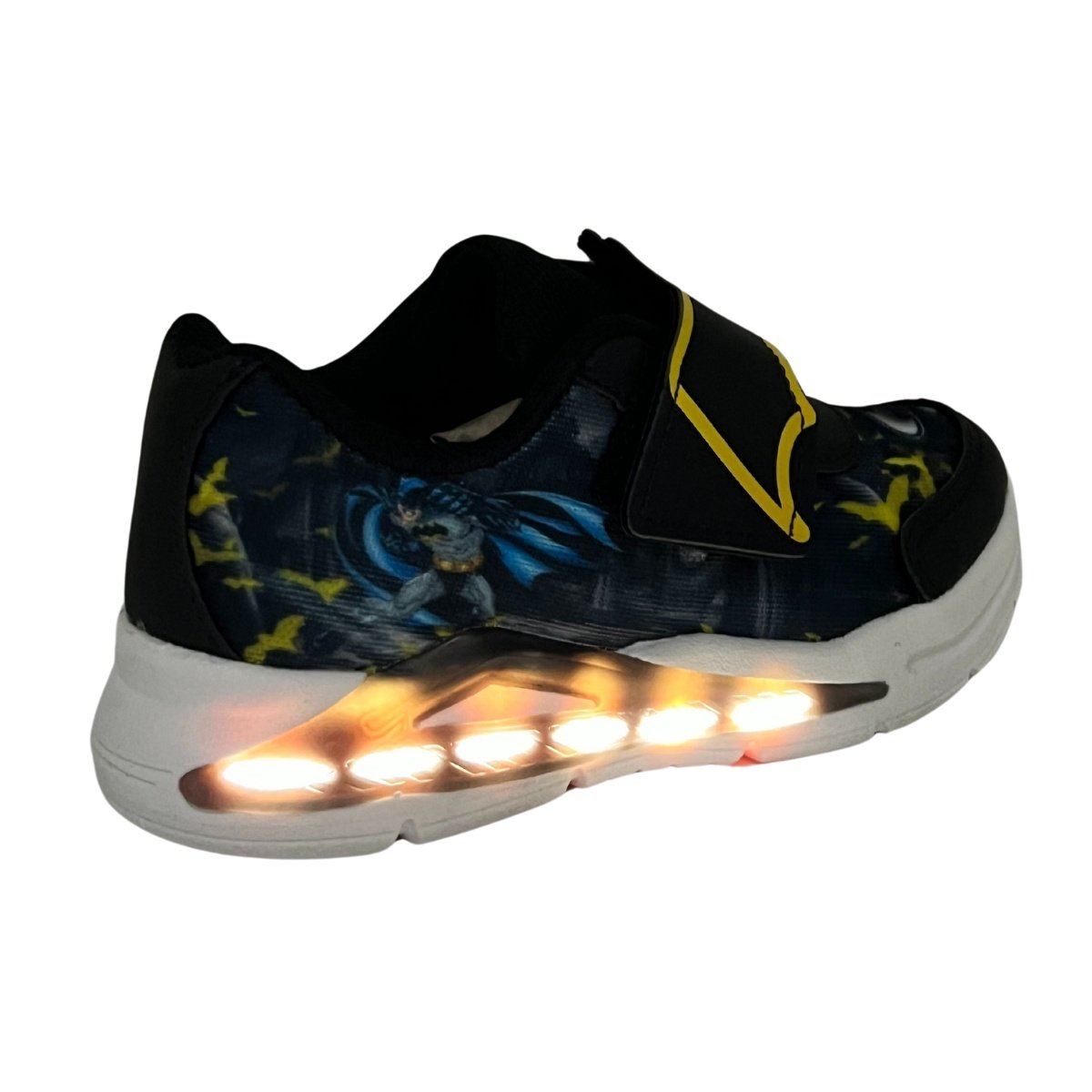 Tênis Led Velcro Personagens 2410 - Infantil Preto 4
