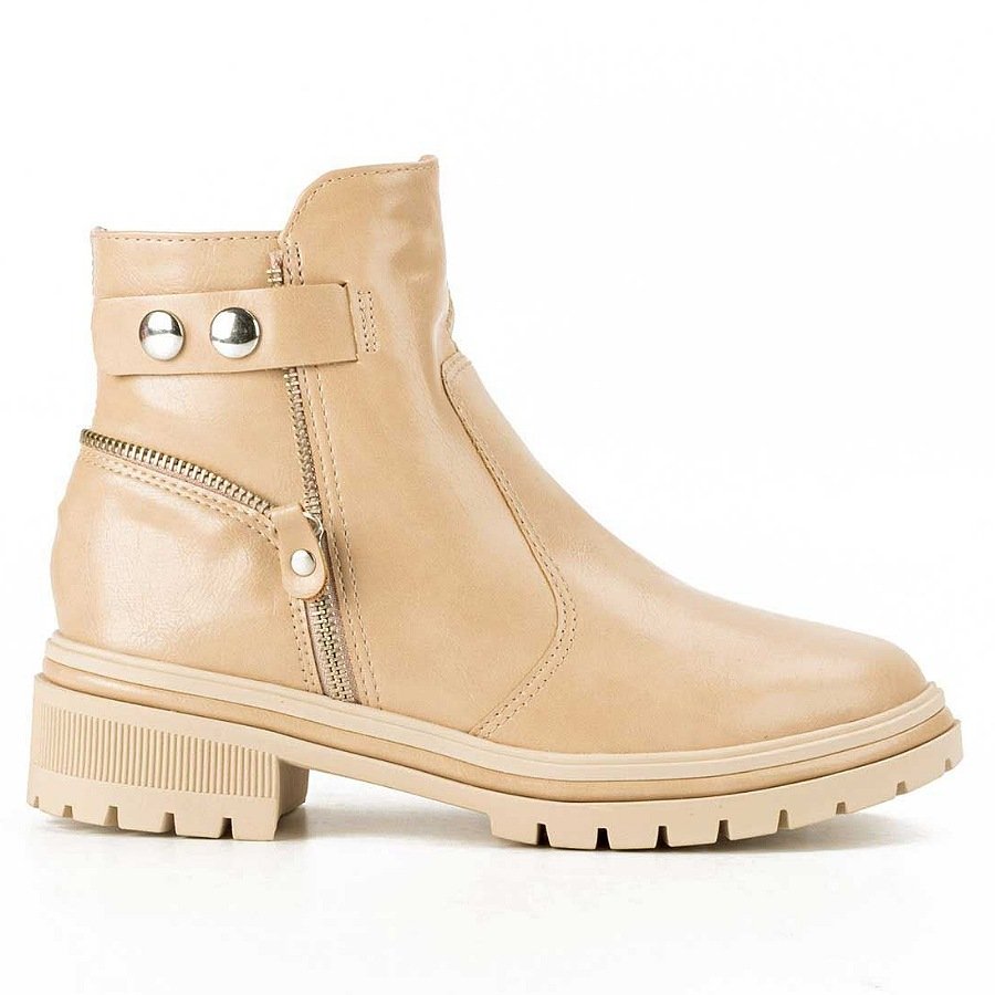 Bota Dakota Cano Curto Tratorada G5692 - Feminino Bege 1