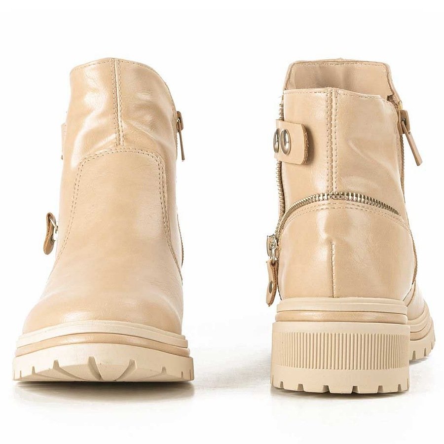 Bota Dakota Cano Curto Tratorada G5692 - Feminino Bege 4