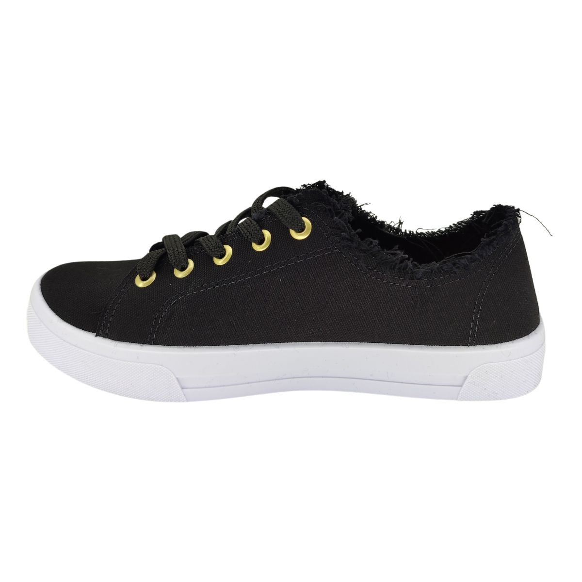 Tênis Moleca Lona Sider 5667322 - Feminino Preto/Branco 2