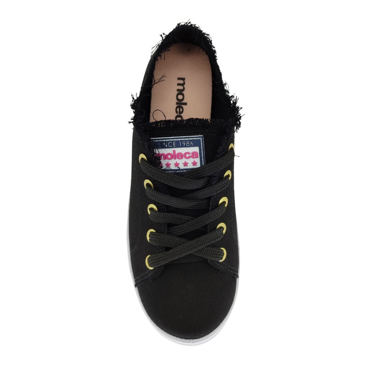 Tênis Moleca Lona Sider 5667322 - Feminino Preto/Branco 3