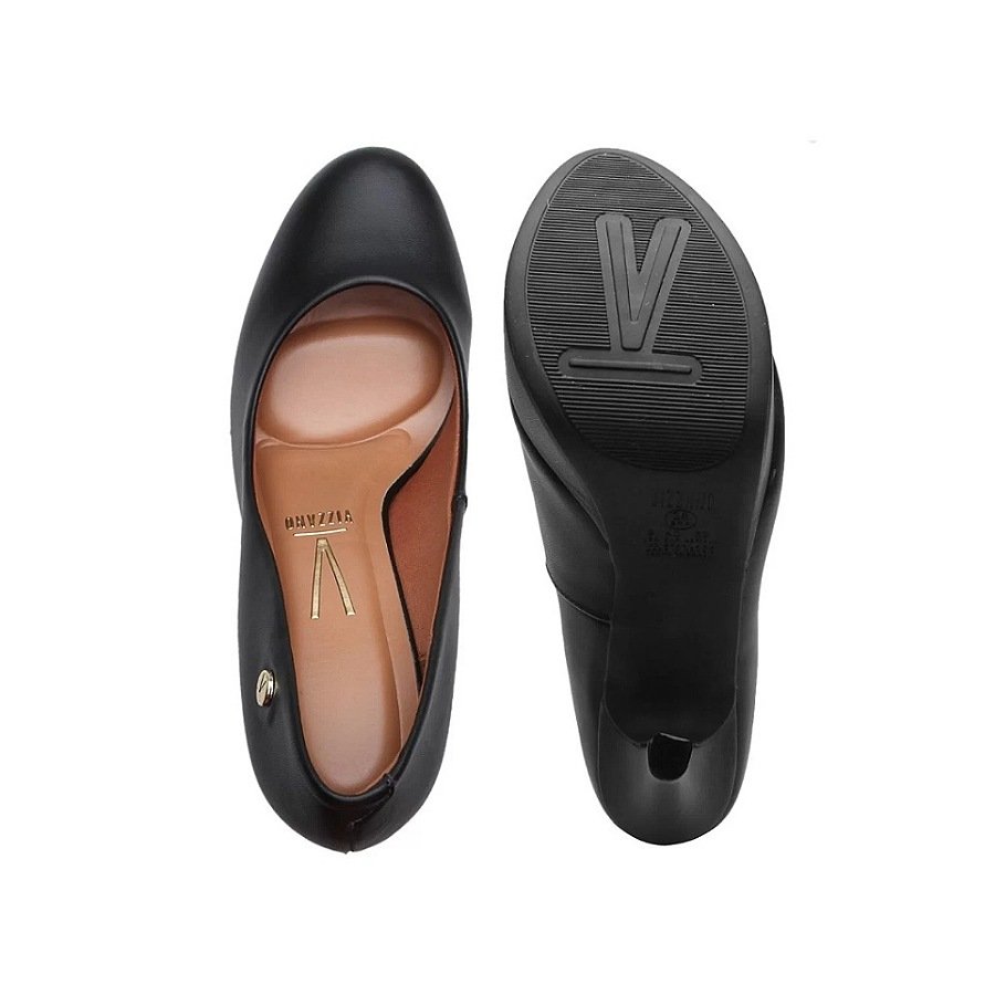 Salto Alto Vizzano Scarpin Meia Pata 1830501 - Feminino Preto 2