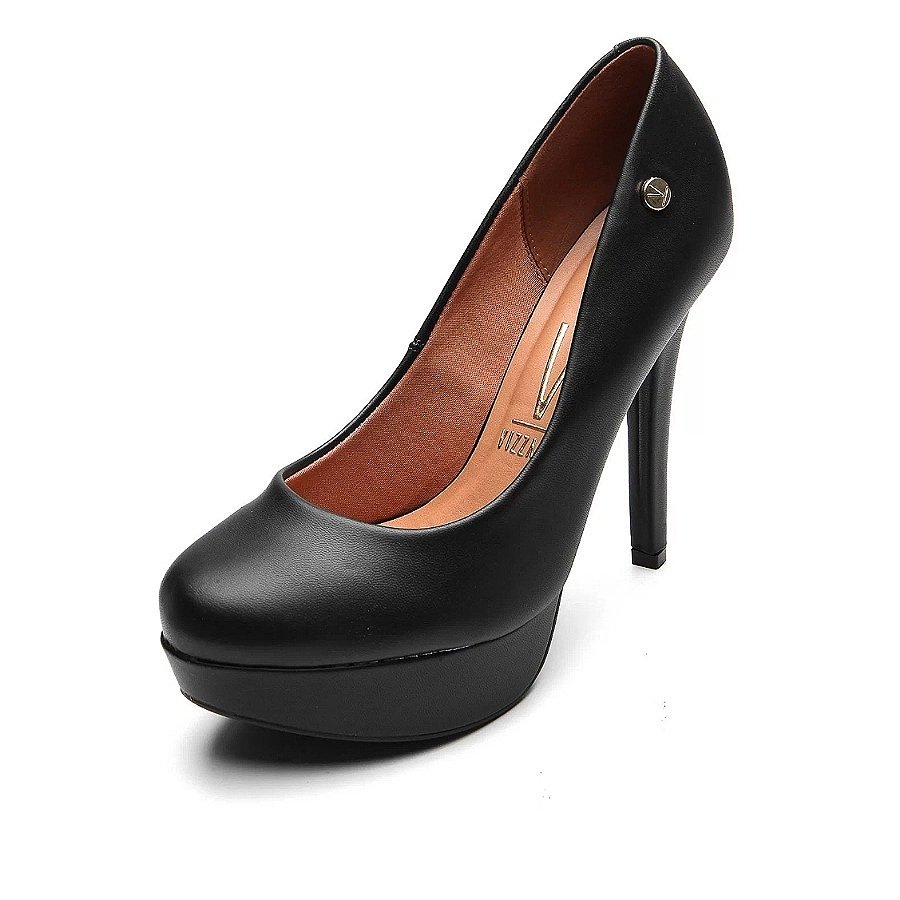 Salto Alto Vizzano Scarpin Meia Pata 1830501 - Feminino Preto 4