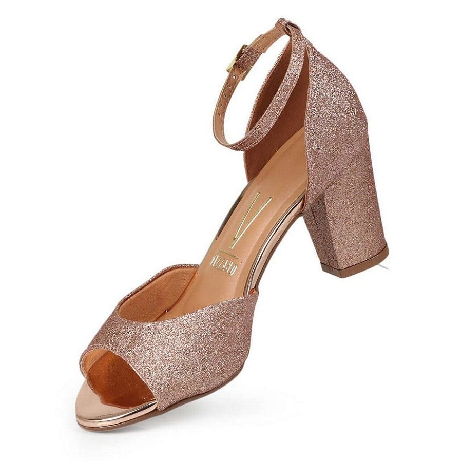 Sandália Vizzano Salto Glitter - 6262406 Rosa 3