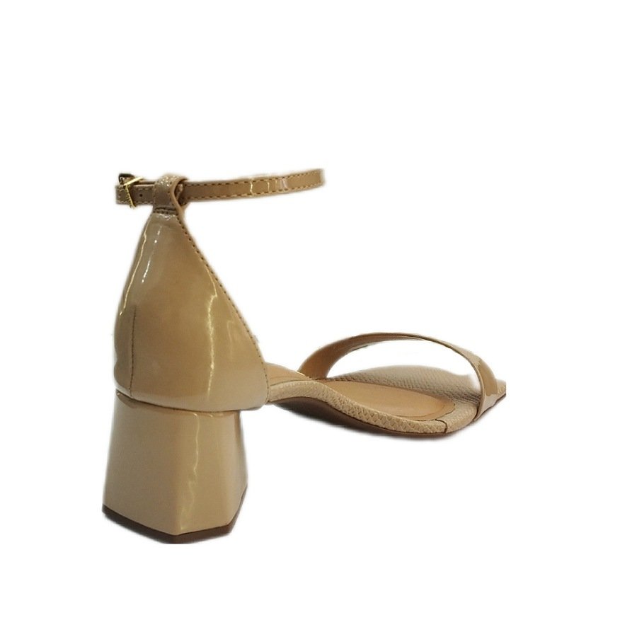 Sandália Vizzano Salto Médio Grosso 6467101 - Feminina Bege 3