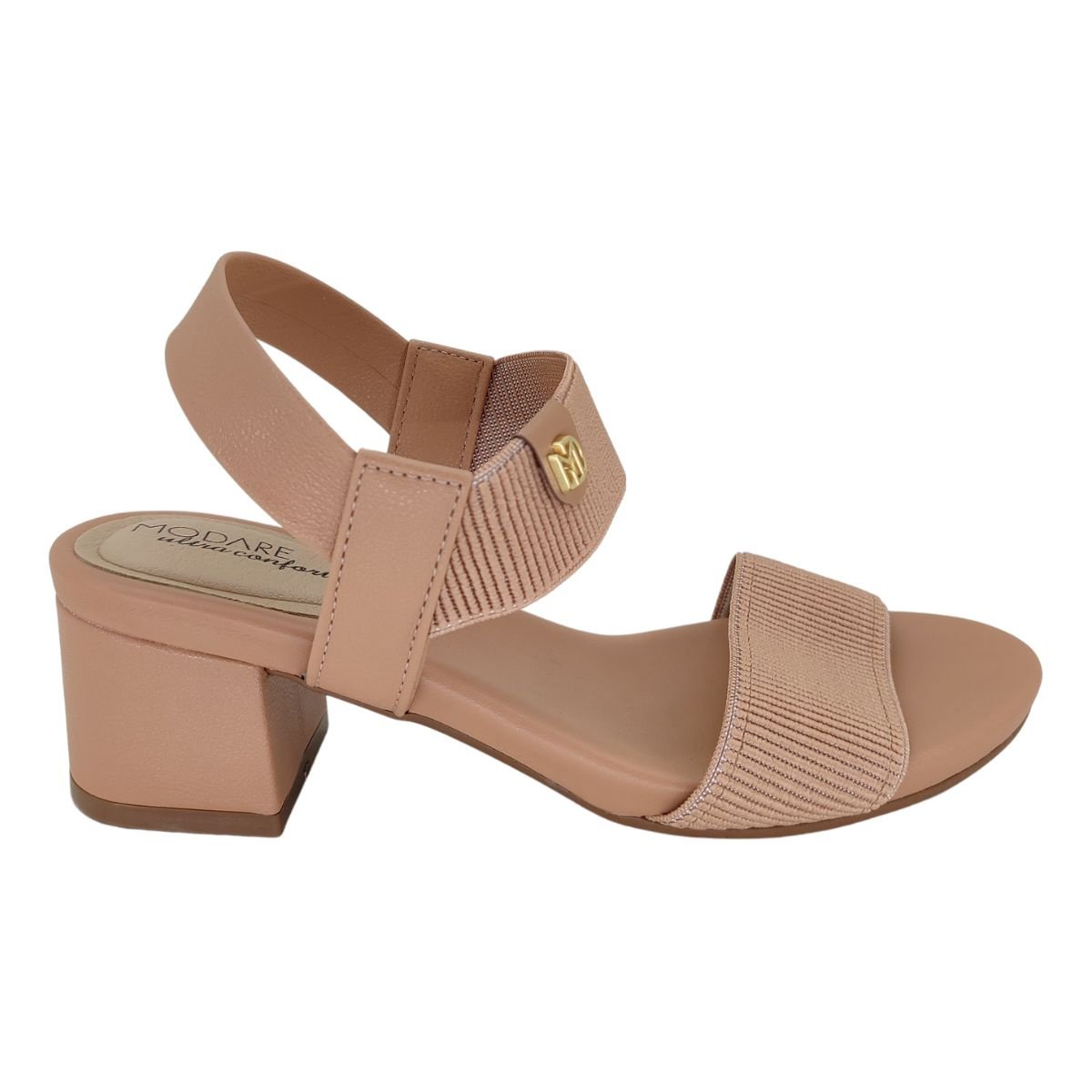 Sandália Modare Salto Bloco 7187100 - Feminino Nude 2