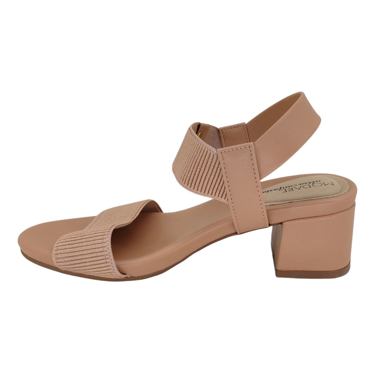 Sandália Modare Salto Bloco 7187100 - Feminino Nude 3