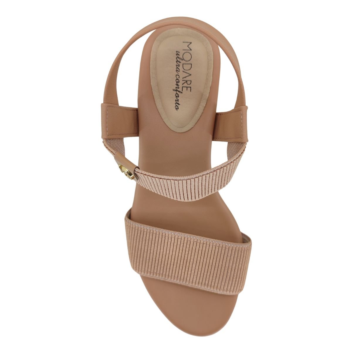 Sandália Modare Salto Bloco 7187100 - Feminino Nude 4