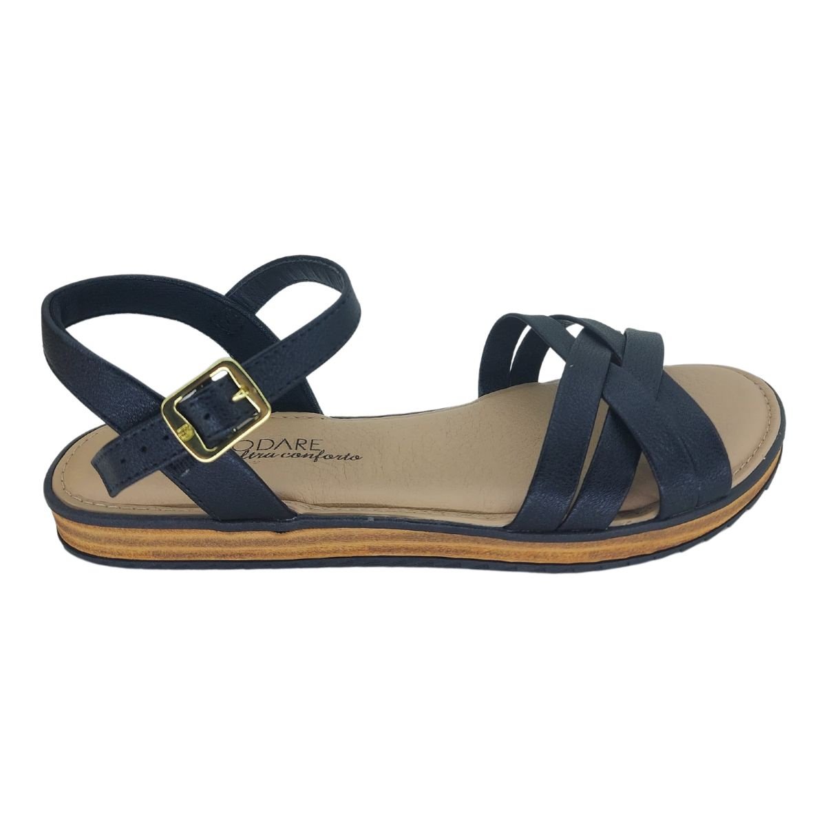 Sandália Modare Tiras Ultraconforto 7141146 - Feminino Preto 2