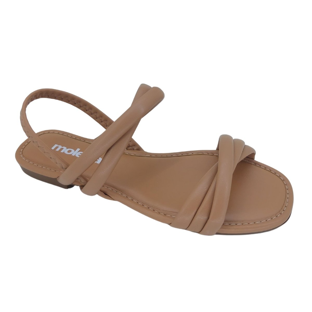 Sandália Rasteira Moleca 5435542 - Feminino Nude 1
