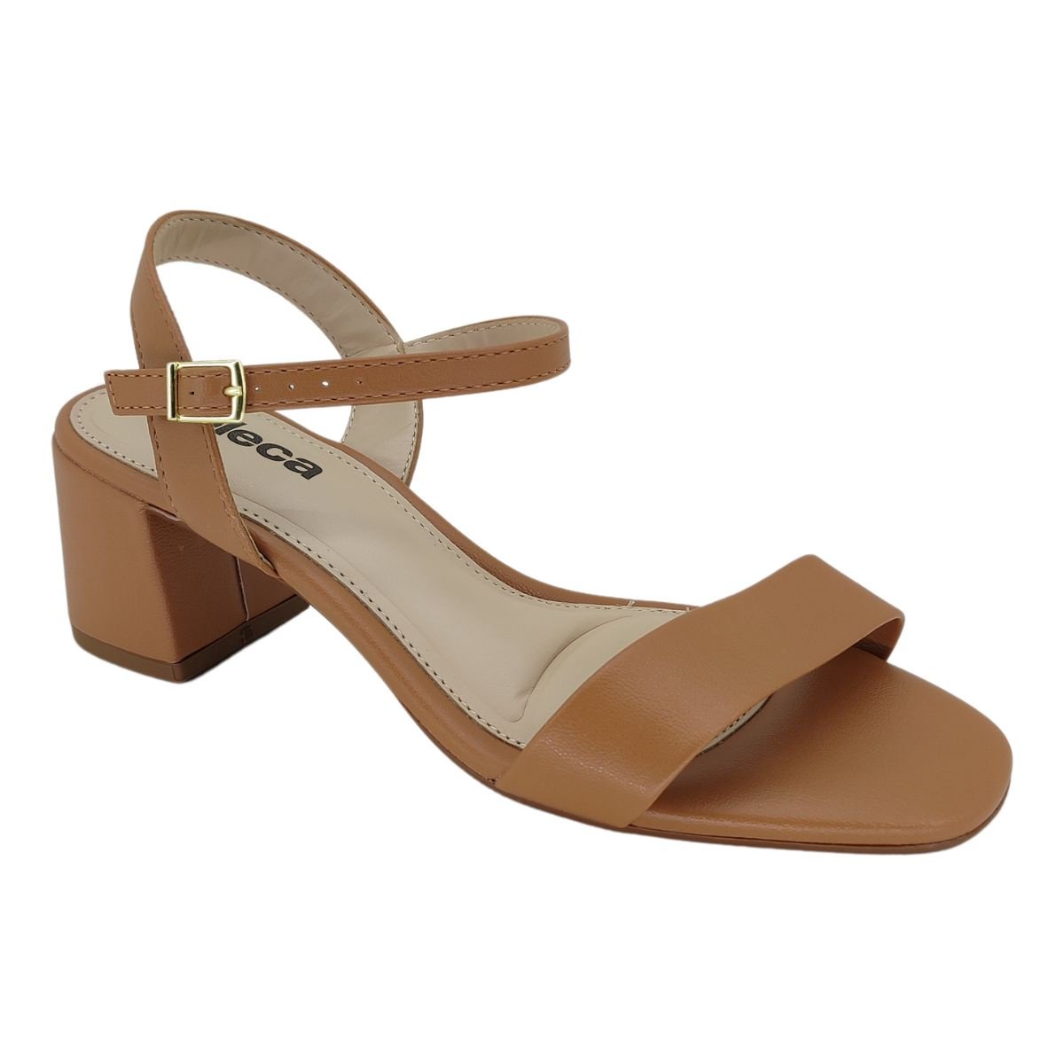 Sandália Moleca Salto Bloco 5496101 - Feminino Marrom 1