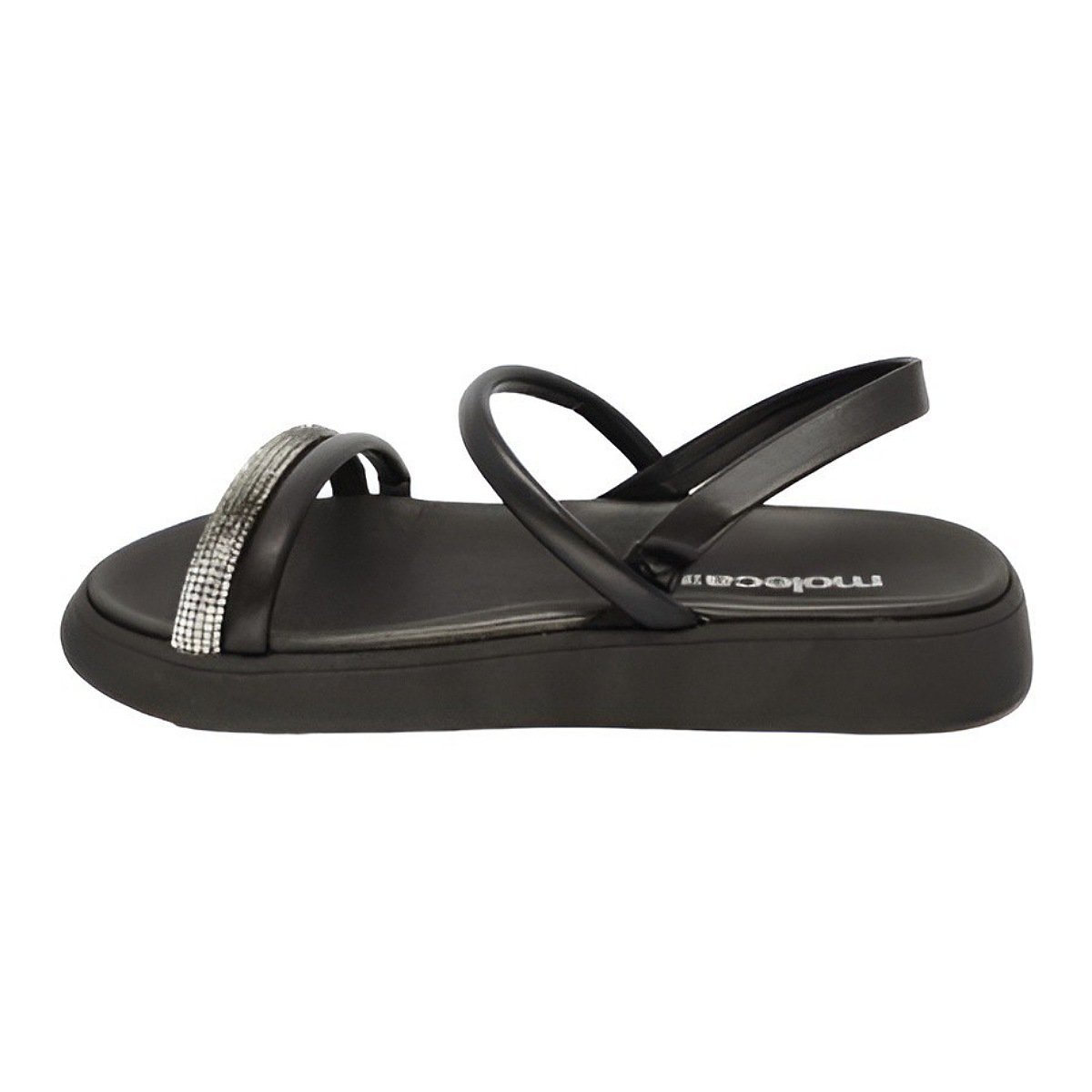 Sandália Moleca Papete Strass 5469124 - Feminino Preto 2