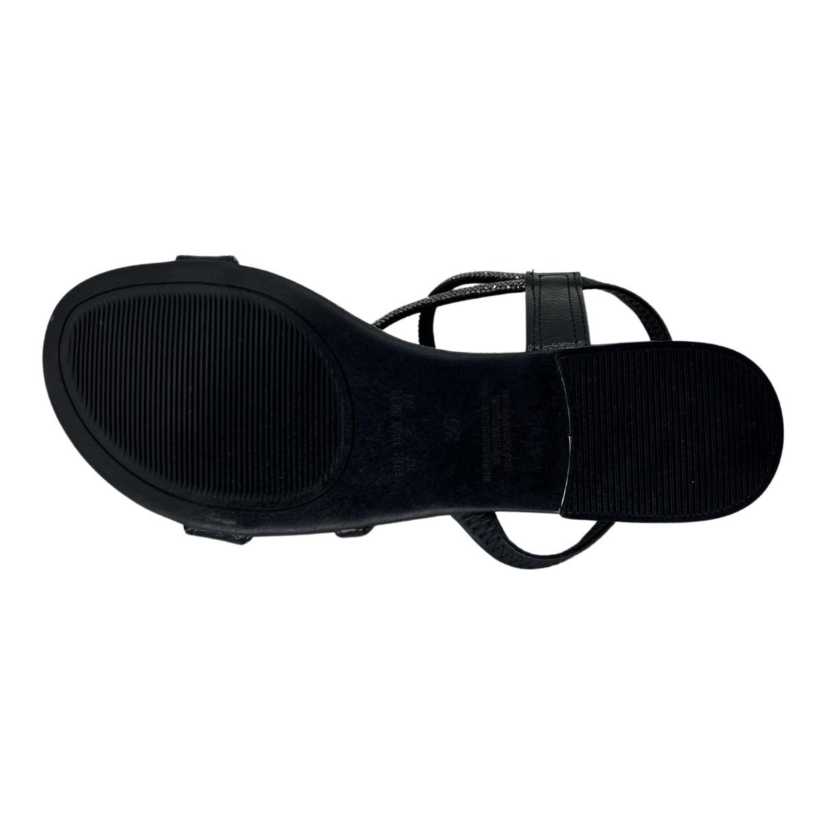 Sandália Rasteira Strass Bebecê 1028466 - Feminino Preto 5