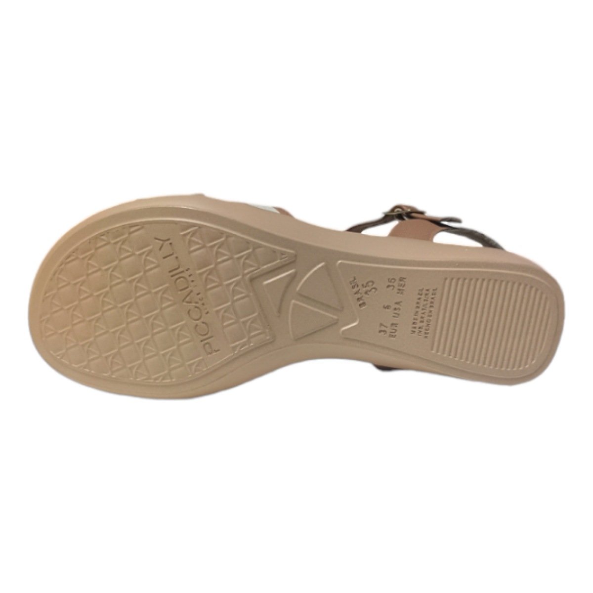 Sandália Piccadilly De Tiras 500350 - Feminino Bege 5