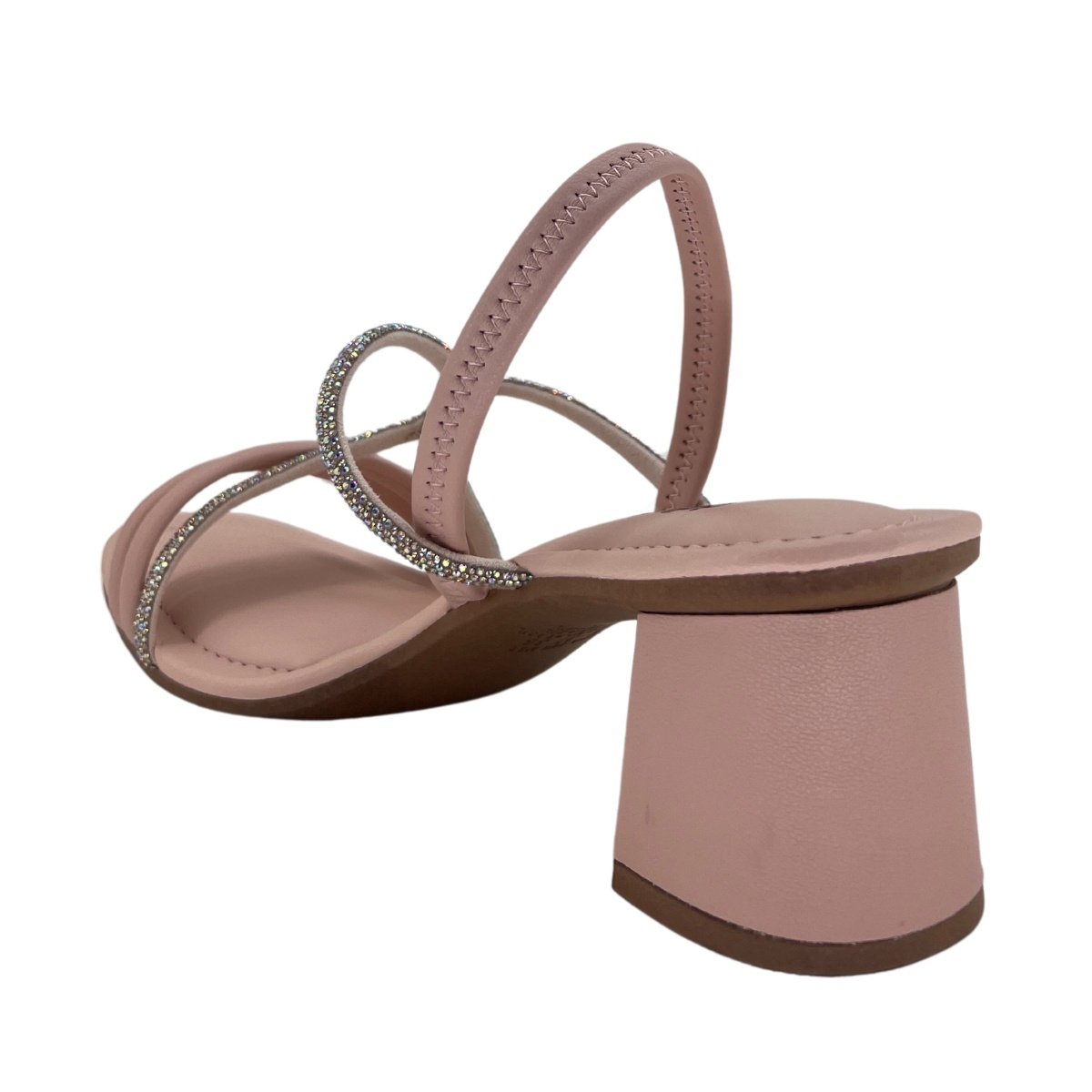 Sandália Dakota Salto Bloco Strass 7912 - Feminino Rose 4