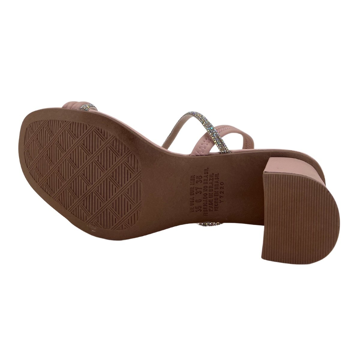 Sandália Dakota Salto Bloco Strass 7912 - Feminino Rose 5