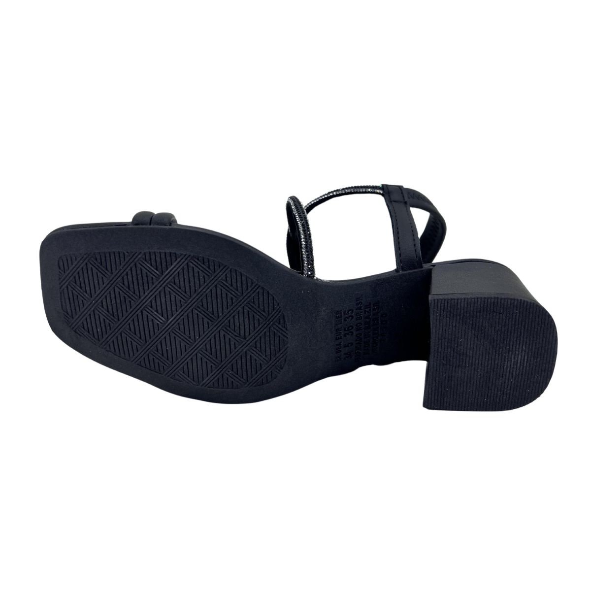 Sandália Dakota Salto Bloco Strass Y7502 - Feminino Preto 6