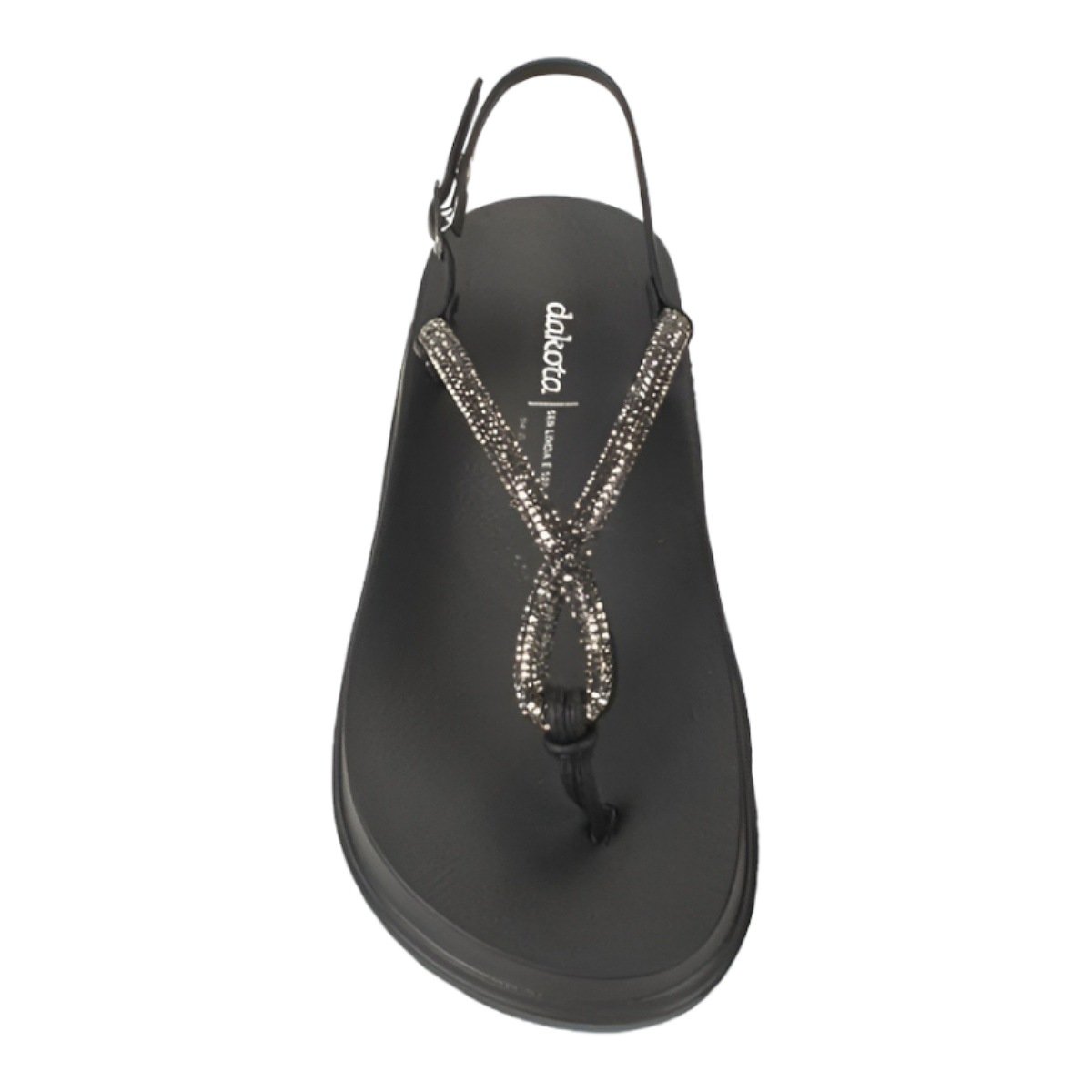 Sandália Dakota Flatform Com Strass 6241 Preto 3