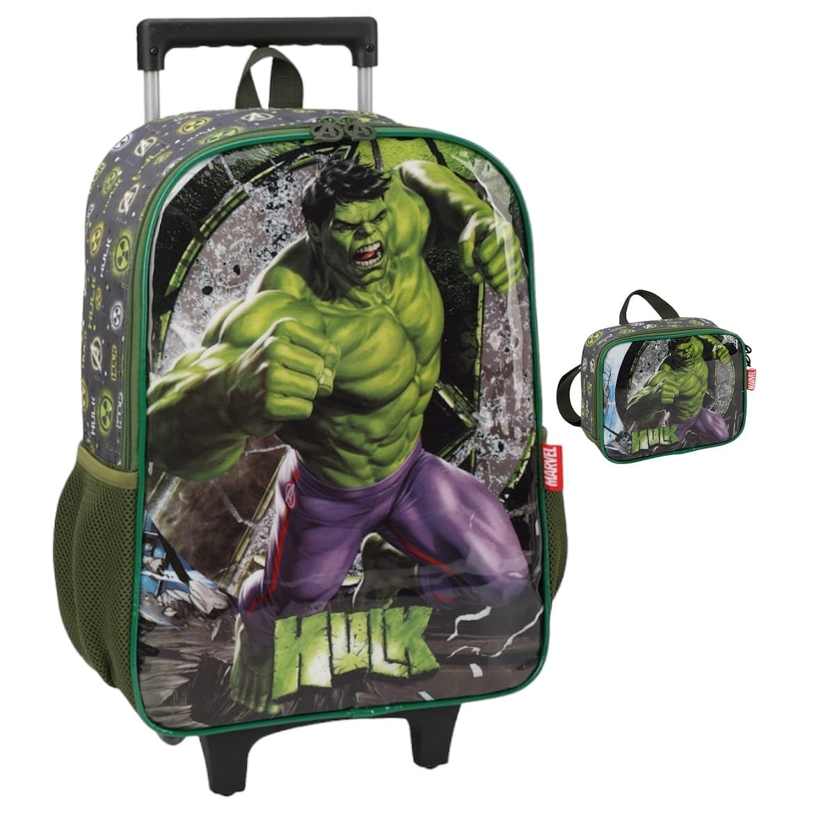 Kit Mochila de Rodinha Luxcel Hulk - 39572