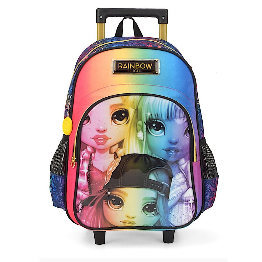 Kit Mochila de Rodinha Luxcel Rainbom High    37592 Multicores 2