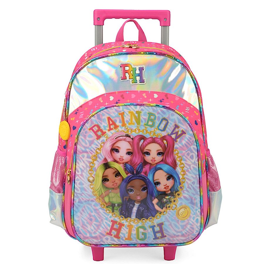 Kit Mochila de Rodinha Luxcel Rainbom High    37592 Rosa 2