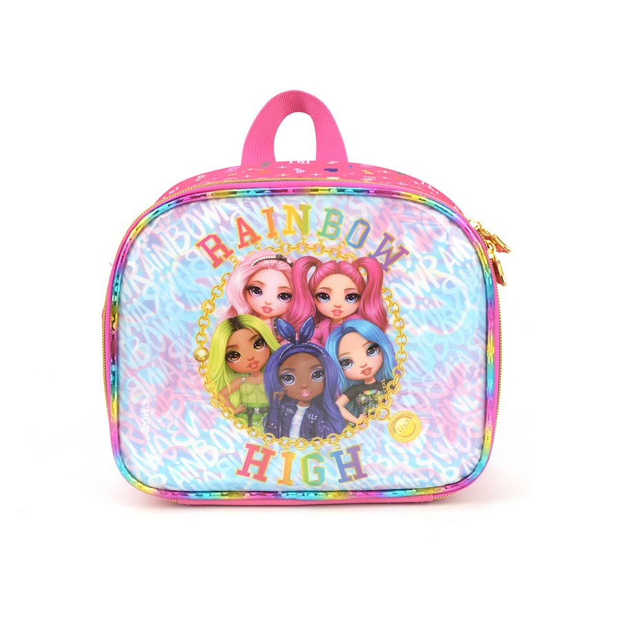 Kit Mochila de Rodinha Luxcel Rainbom High    37592 Rosa 7