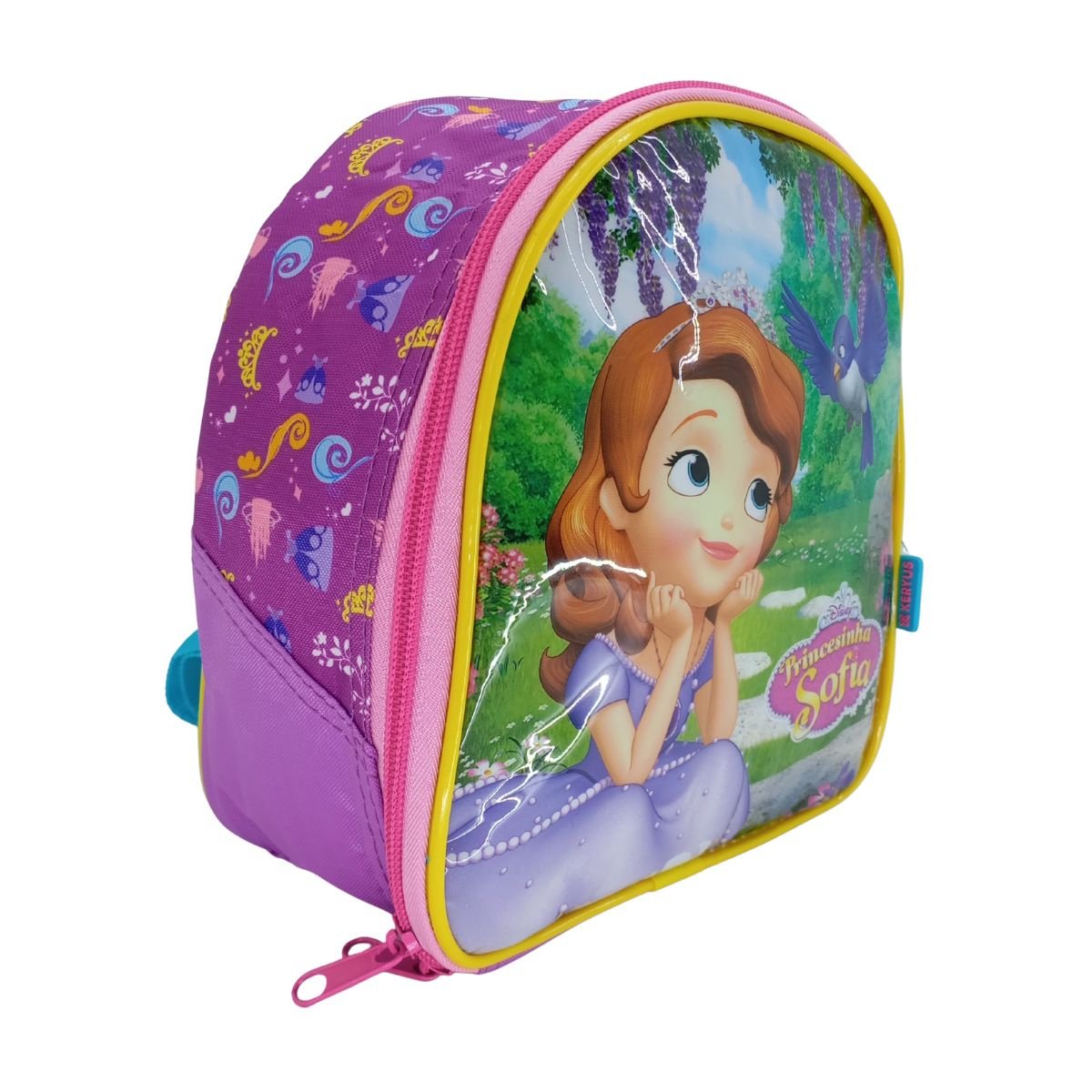 Kit Mochila Rodinha Xeryus 16 Princesa Sofia 11540 Roxo 6