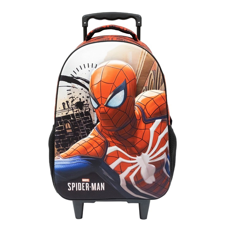 Kit Mochila de Rodinhas Xeryus 3D Spider-Man 10970 Vermelho 2