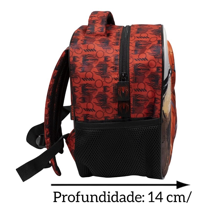 Kit Mochila de Rodinhas Xeryus 3D Spider-Man 10970 Vermelho 6