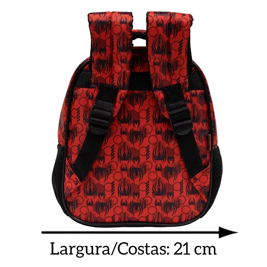 Kit Mochila de Rodinhas Xeryus 3D Spider-Man 10970 Vermelho 7