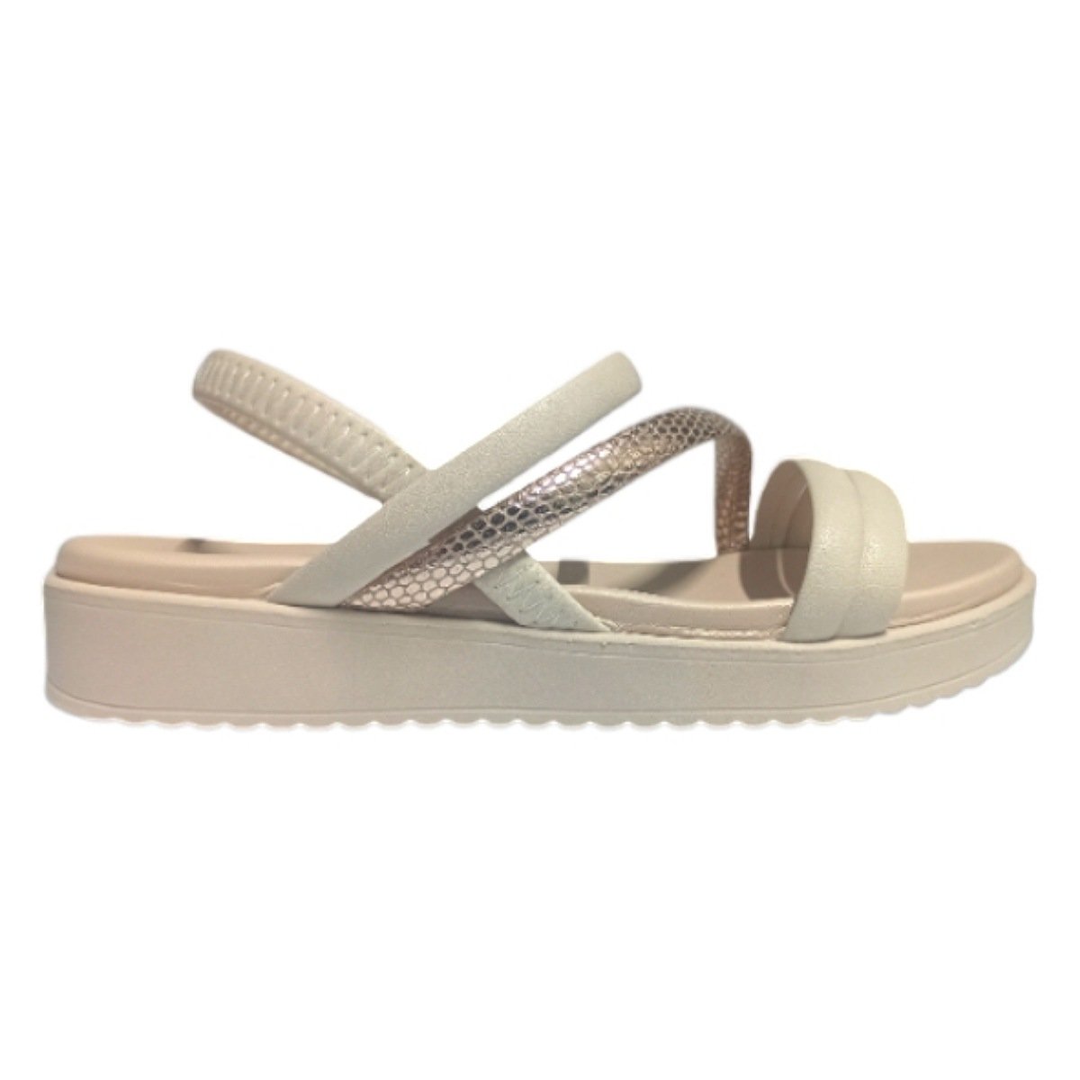 Papete Bebecê De Tiras 2289662 - Feminino Bege 1