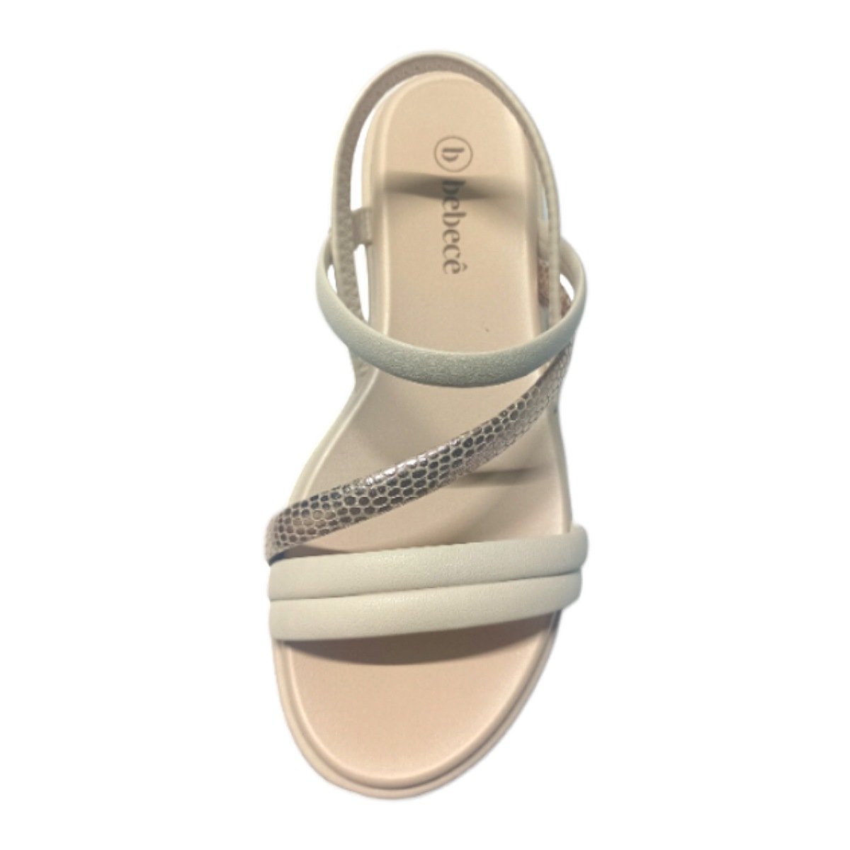 Papete Bebecê De Tiras 2289662 - Feminino Bege 2