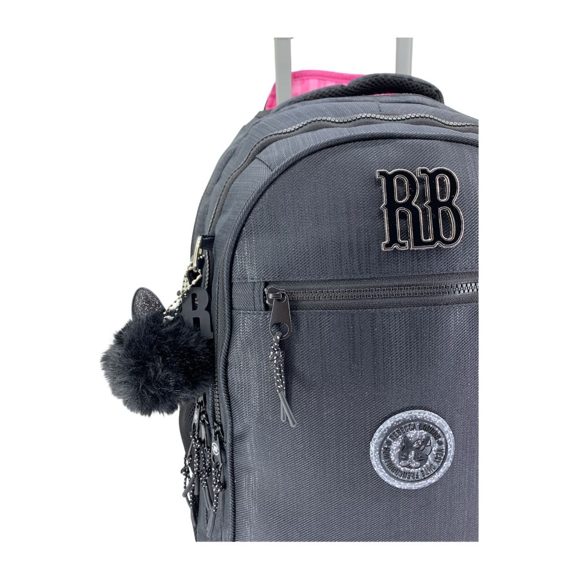 Mochila De Rodinha Giratória 360 Graus Rebecca Bonbon 24529 Preto 3