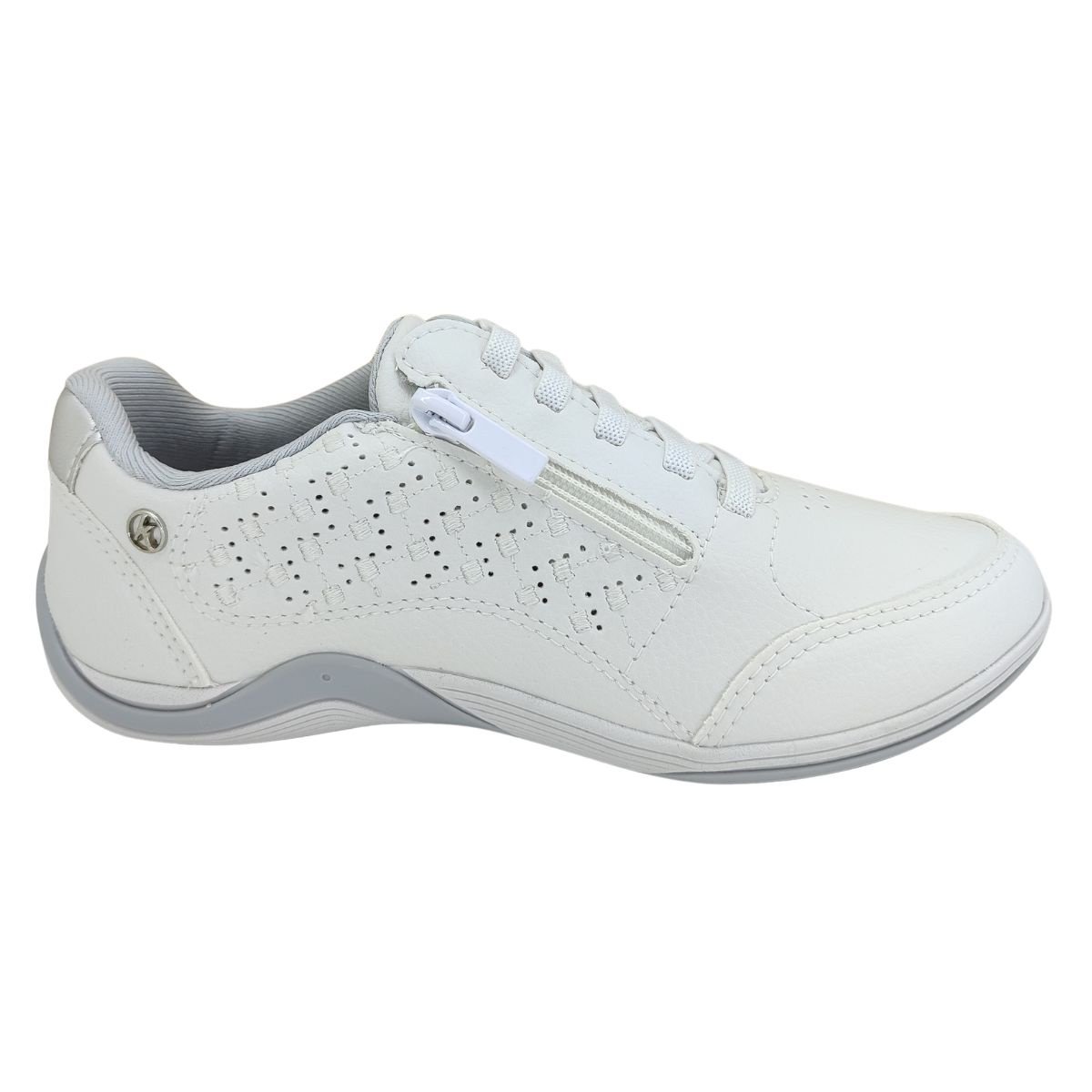 Tênis Kolosh Casual Zíper C3675 - Feminino Branco 2