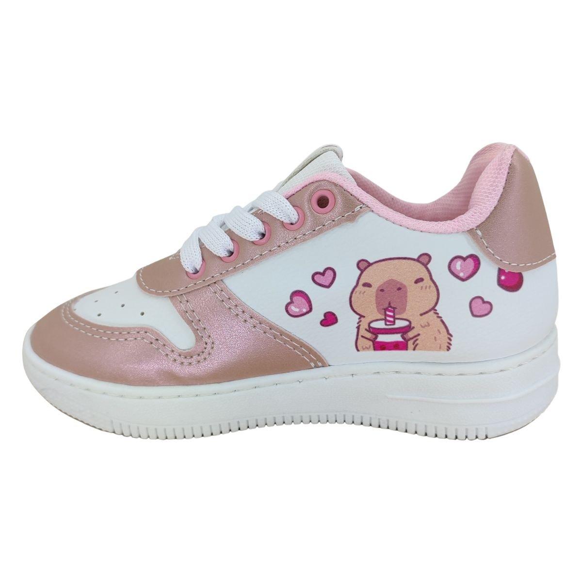 Tênis Minipé Capivara Cute MP2540S - juvenil Branco/Rosa 3