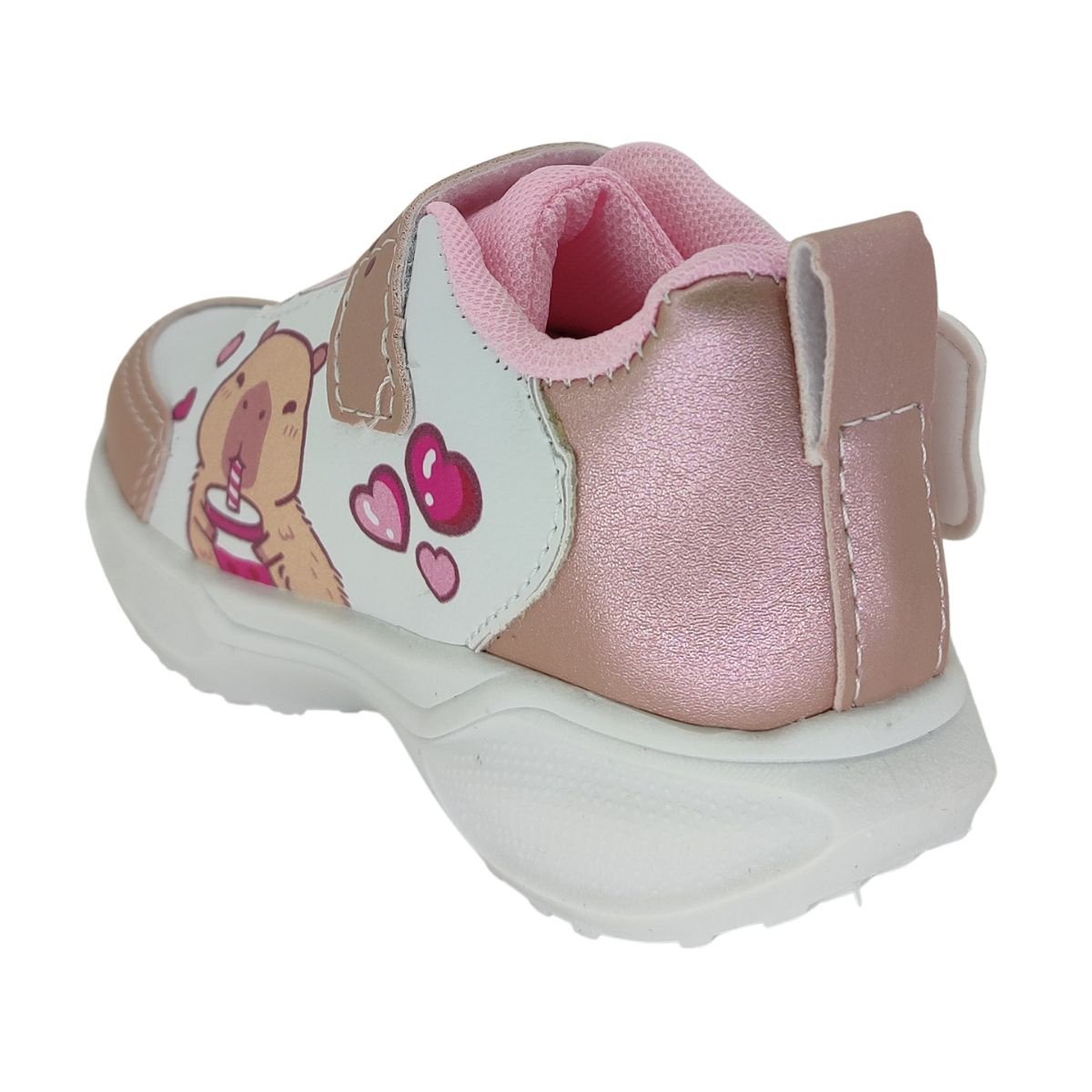 Tênis Minipé Capivara Cute Led MP2530 - Juvenil Branco/Rosa 4