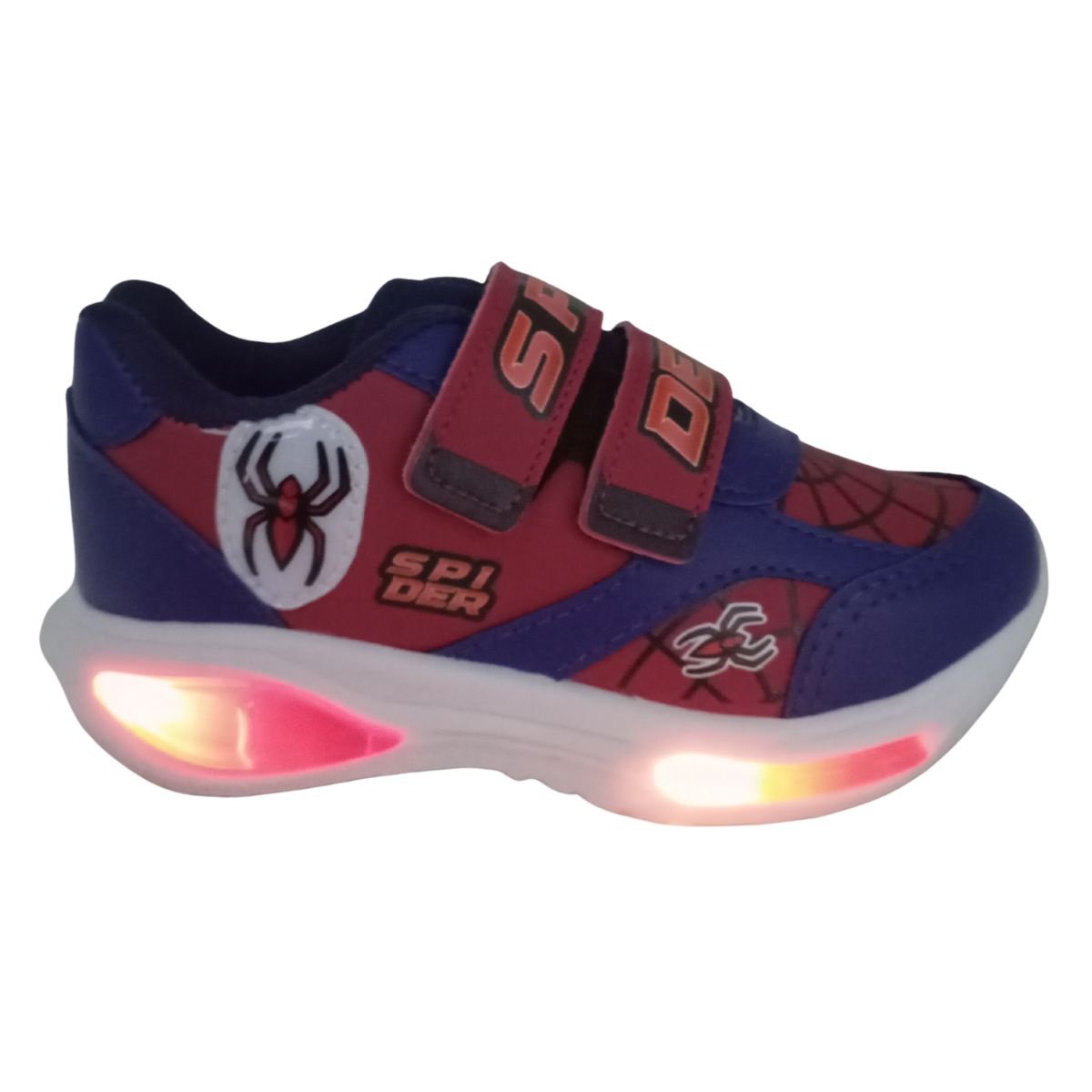 Tênis Minipè Spider Led MP2537 - Juvenil Azul/Vermelho 2