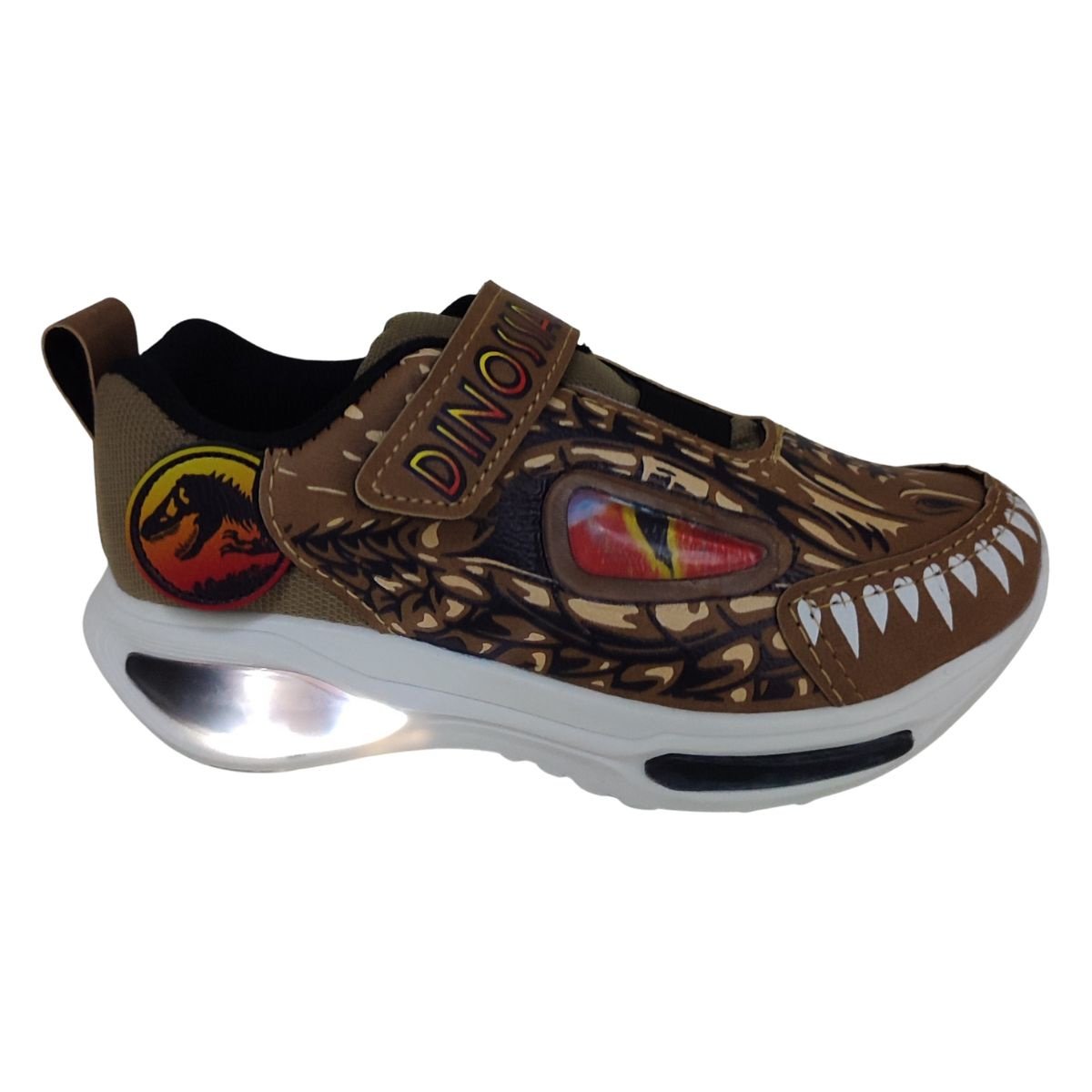 Tênis Minipé Dinossauro Led MP2522 - Juvenil Marrom 2