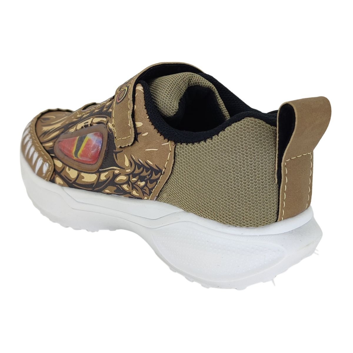 Tênis Minipé Dinossauro Led MP2522 - Juvenil Marrom 4