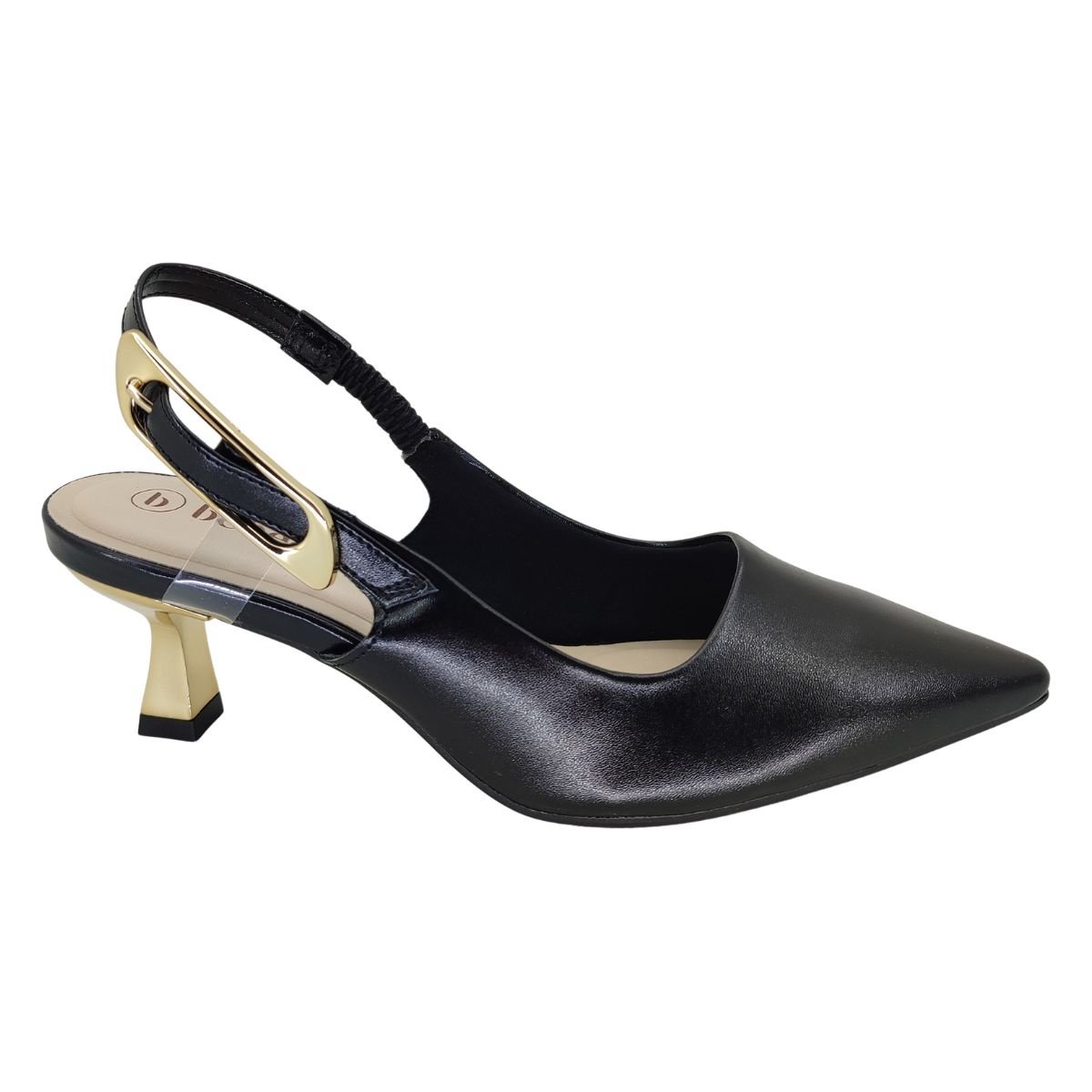 Sandália Bebecê Scarpin Bico Fino T3814381 - Feminino Preto 2