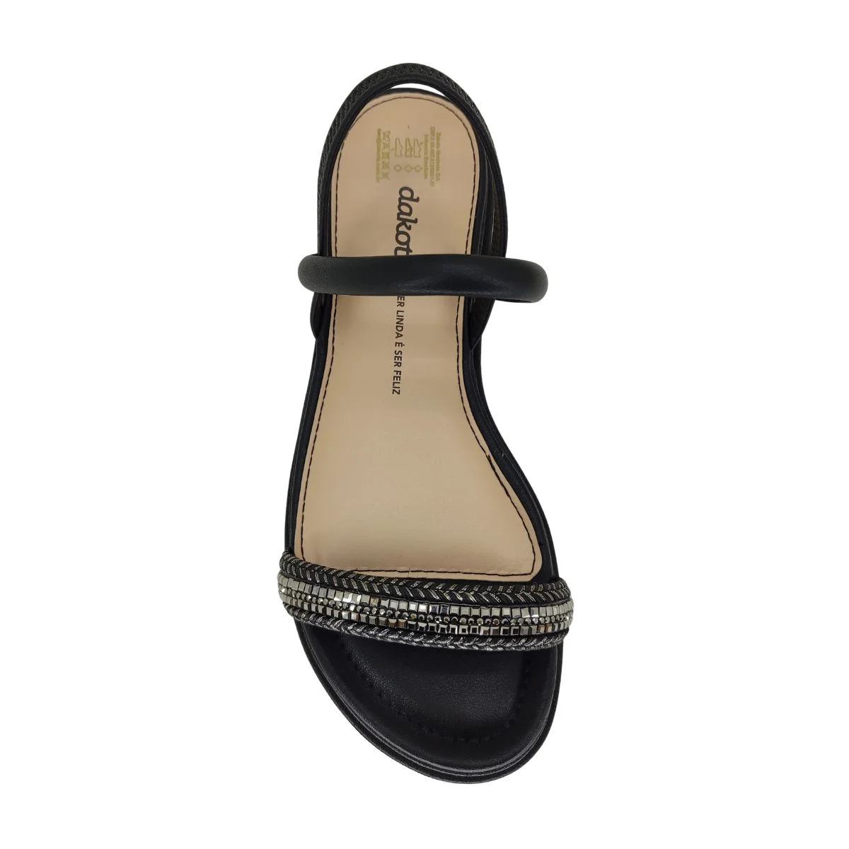 Sandália Dakota Strass Y8901 - Feminino Preto 4