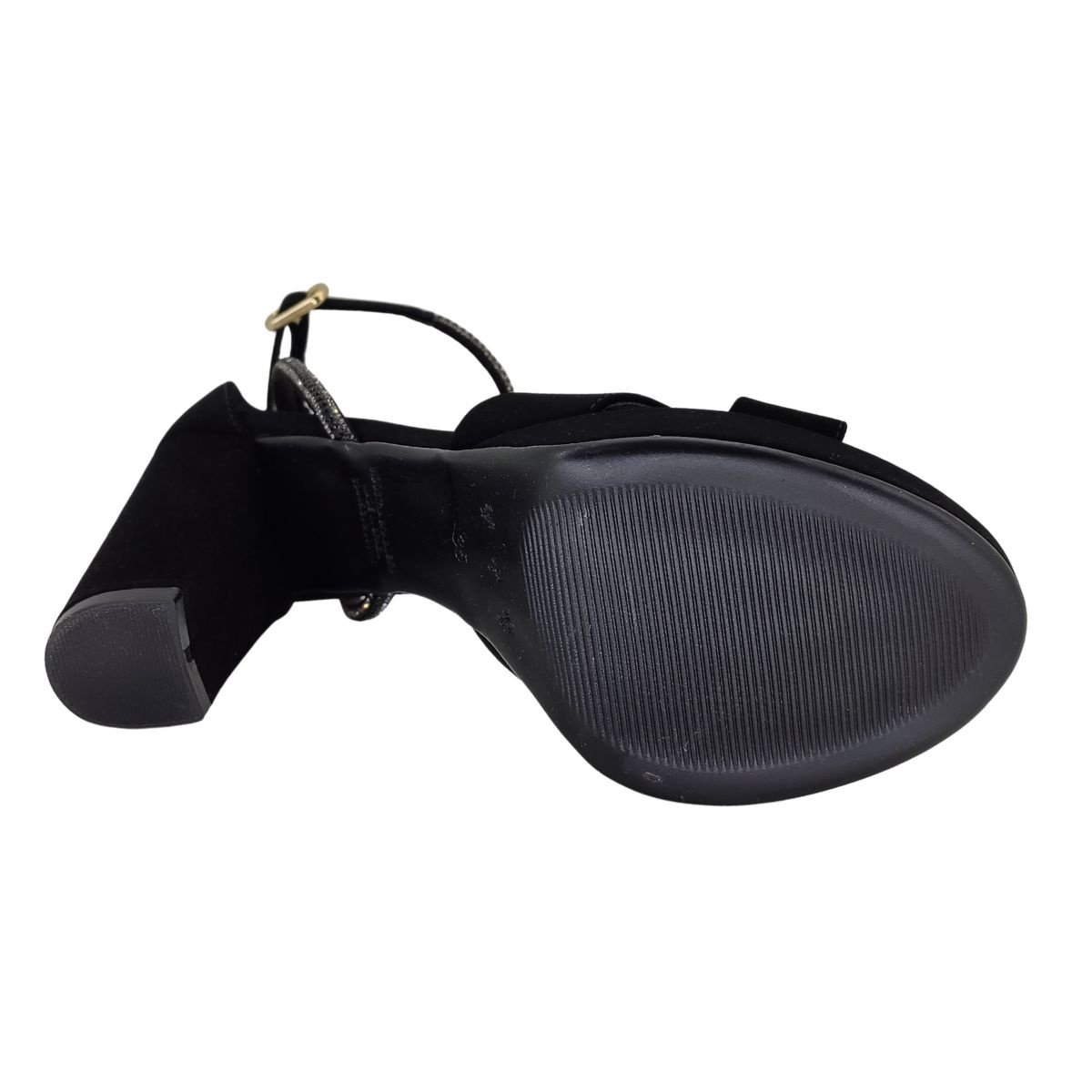 Sandália Bebecê Salto Alto Strass T8428248 - Feminino Preto 5