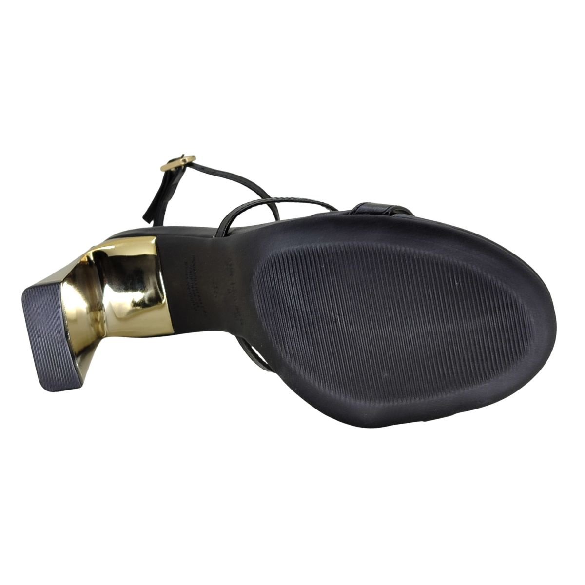 Sandália Bebecê Salto Médio Tiras T8620162 - Feminino Preto 5