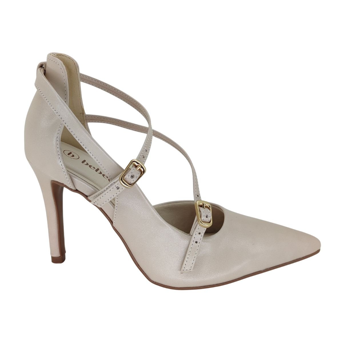 Scarpin Bebecê Bico Fino T9430278 - Feminino Bege 2