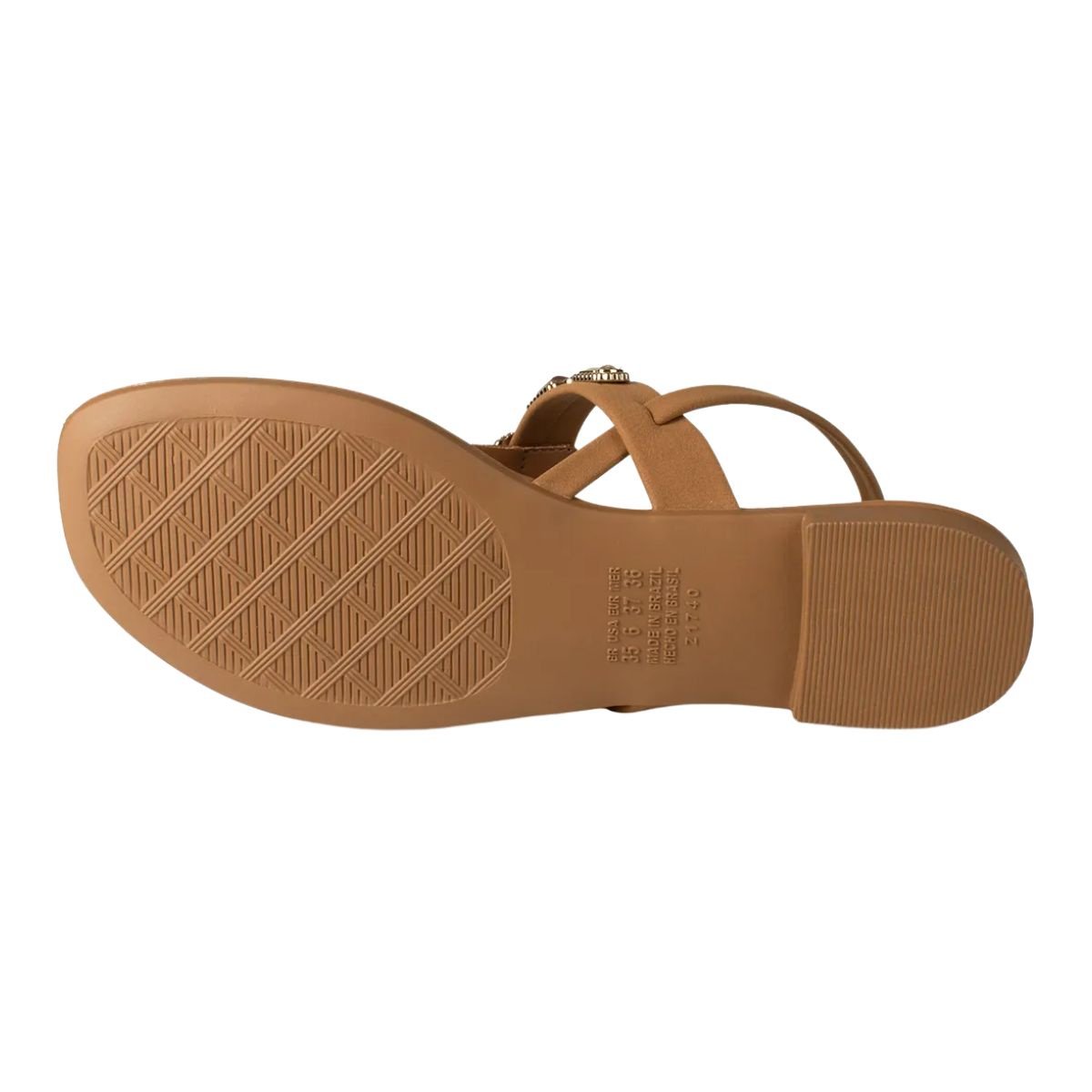 Sandália Dakota Rasteira Pedraria Y9571 - Feminino Marrom 5