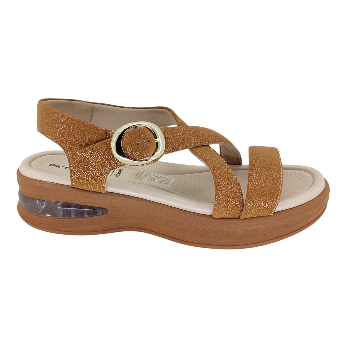 Sandália Piccadilly Soft Step Anabela 599006 - Feminino Marrom 2