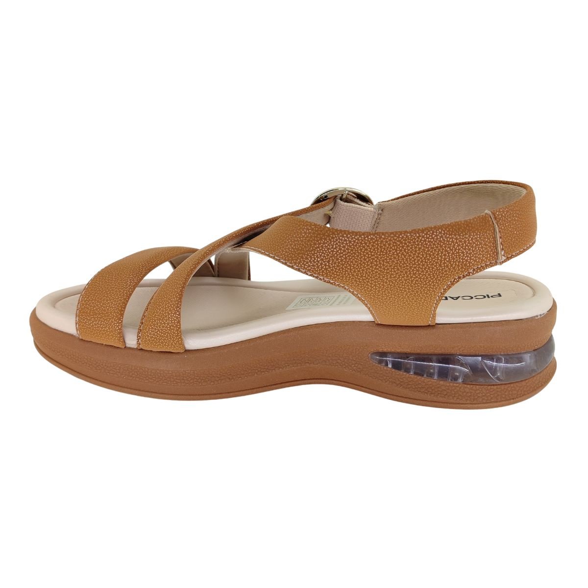 Sandália Piccadilly Soft Step Anabela 599006 - Feminino Marrom 3