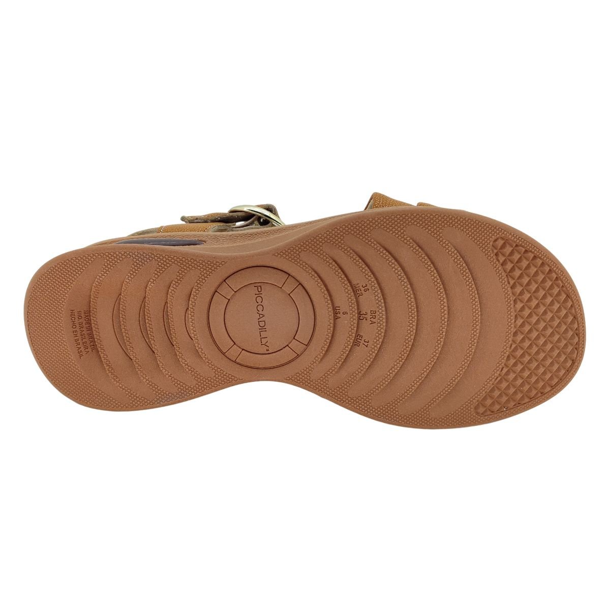 Sandália Piccadilly Soft Step Anabela 599006 - Feminino Marrom 5
